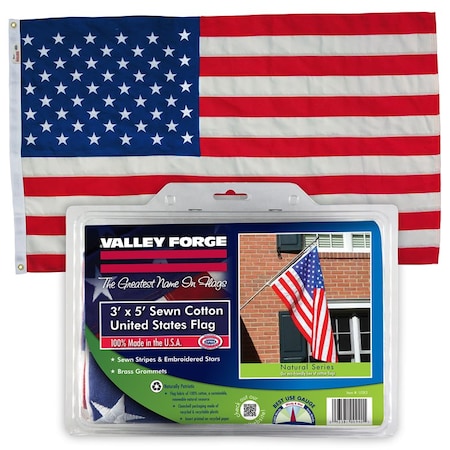 Valley Forge Valley Forge Best USA Flag 5 ft. W X 3 ft. L USB3